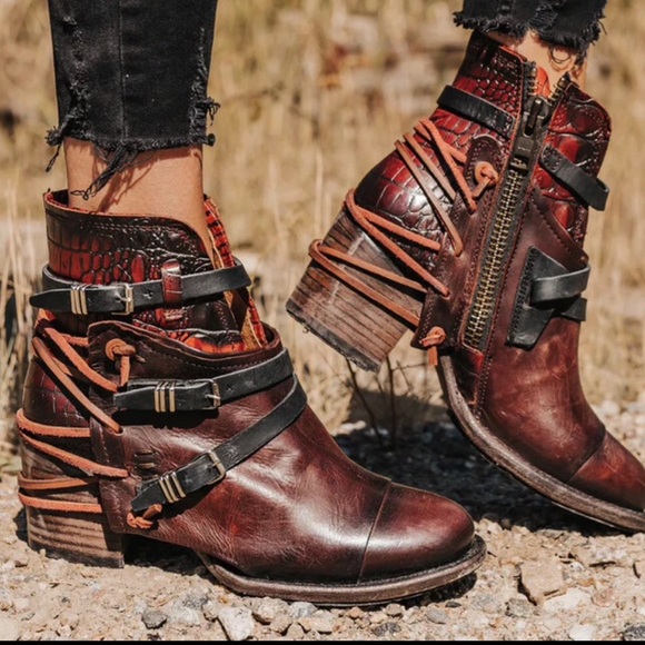 Freebird by Steven Crue Wine Multi Boots Size 11 - Picture 1 of 8